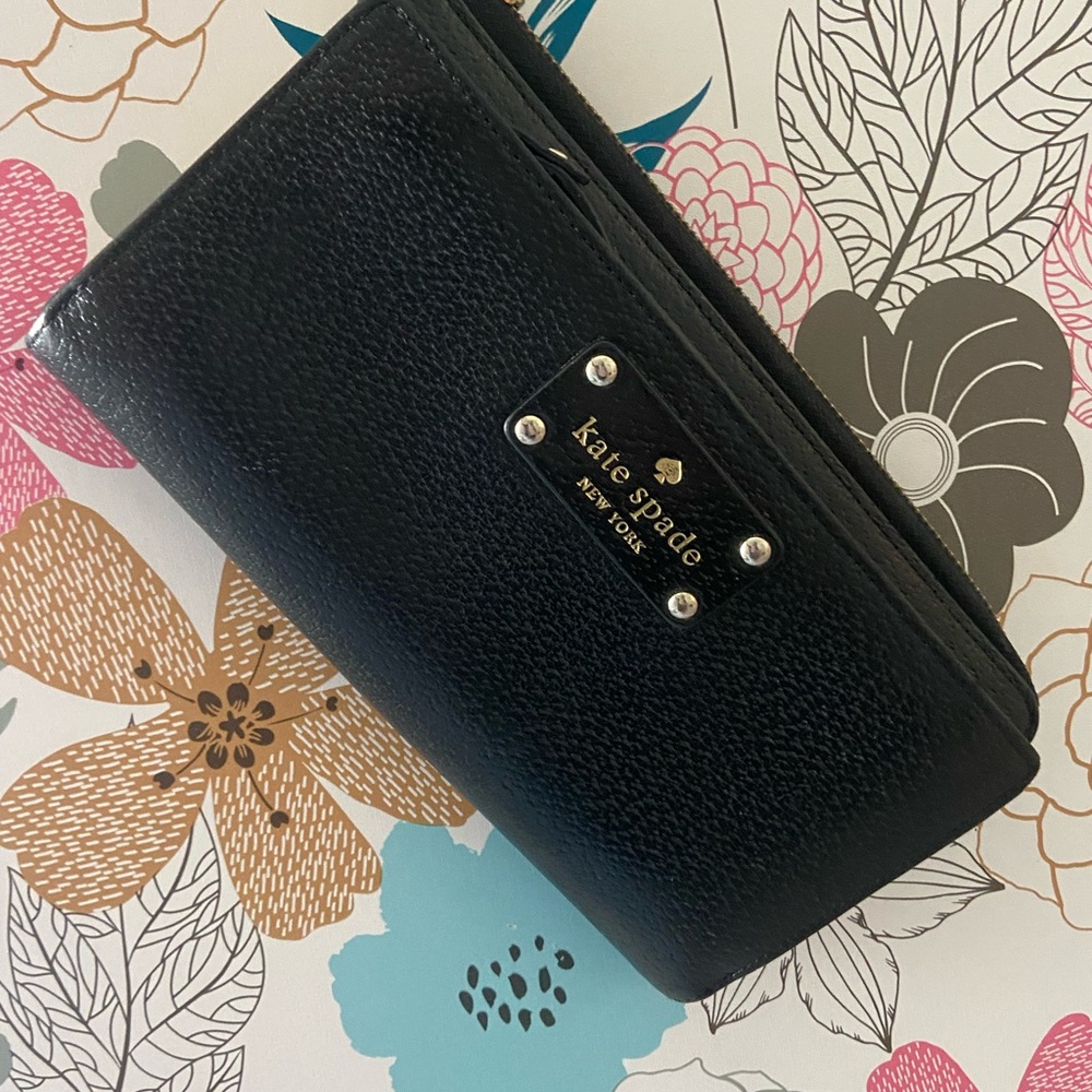 Kate Spade Black Textured Clutch